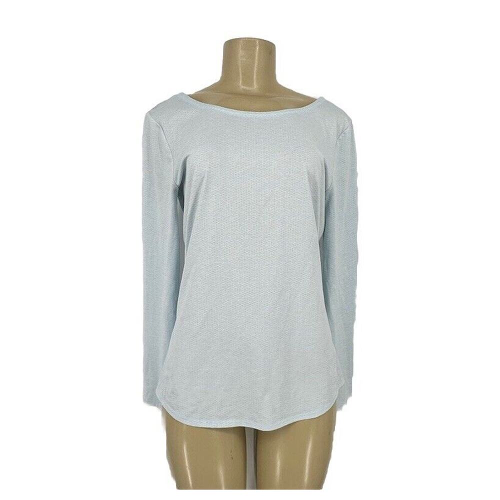 ATHLETA Small Women Jacquard Flexlight Train Top With Back Cut Out T-shirt 9-3v